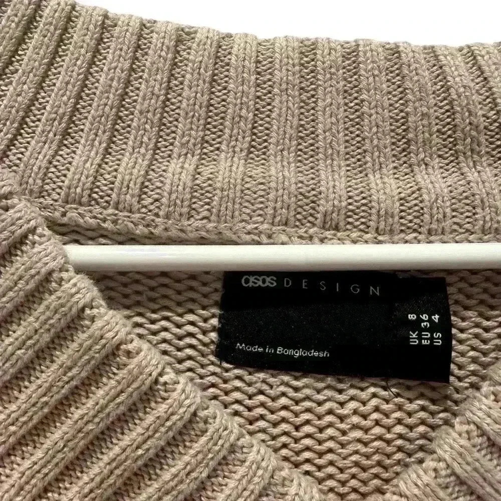 ASOS Design Pullover Pink VNeck Sweater Size Small 4 - Picture 3 of 4